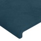 vidaXL Κεφαλάρι με Πτερύγια Σκούρο Μπλε 203x16x118/128 εκ. Βελούδινο