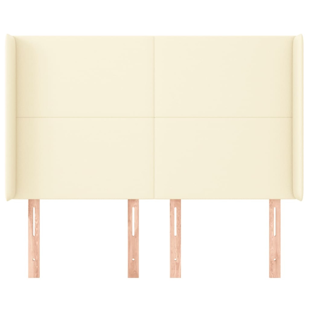 vidaXL Κεφαλάρι με Πτερύγια Κρεμ 147x16x118/128 εκ. Συνθετικό Δέρμα