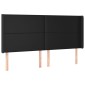 vidaXL Κεφαλάρι με Πτερύγια Μαύρο 163x16x118/128 εκ.Συνθετικό Δέρμα
