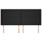 vidaXL Κεφαλάρι με Πτερύγια Μαύρο 163x16x118/128 εκ.Συνθετικό Δέρμα