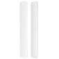 vidaXL Κεφαλάρι με Πτερύγια Λευκό 203x16x118/128 εκ. Συνθετικό Δέρμα