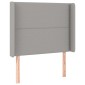 vidaXL Κεφαλάρι με Πτερύγια Ανοιχτό Γκρι 93x16x118/128 εκ. Υφασμάτινο