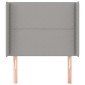 vidaXL Κεφαλάρι με Πτερύγια Ανοιχτό Γκρι 93x16x118/128 εκ. Υφασμάτινο
