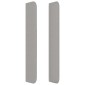vidaXL Κεφαλάρι με Πτερύγια Ανοιχτό Γκρι 93x16x118/128 εκ. Υφασμάτινο