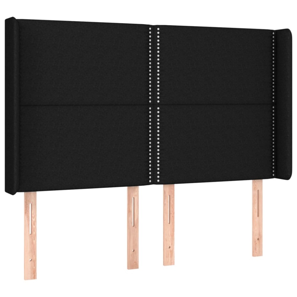 vidaXL Κεφαλάρι με Πτερύγια Μαύρο 147x16x118/128 εκ. Υφασμάτινο