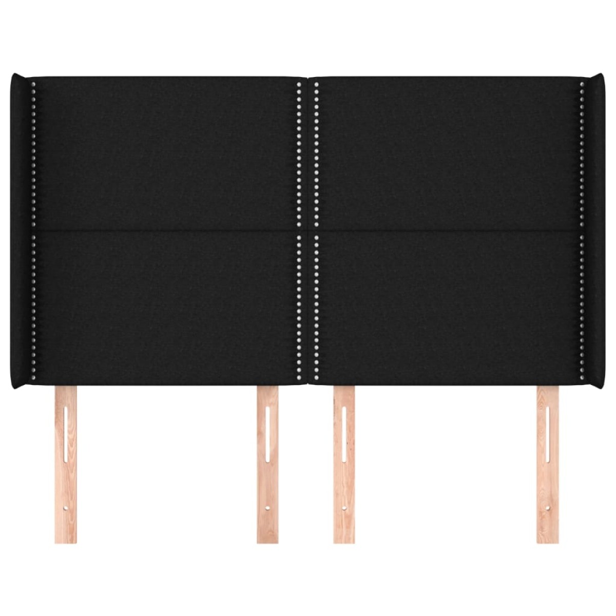 vidaXL Κεφαλάρι με Πτερύγια Μαύρο 147x16x118/128 εκ. Υφασμάτινο