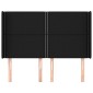 vidaXL Κεφαλάρι με Πτερύγια Μαύρο 147x16x118/128 εκ. Υφασμάτινο