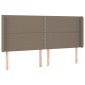 vidaXL Κεφαλάρι με Πτερύγια Taupe 203x16x118/128 εκ. Υφασμάτινο