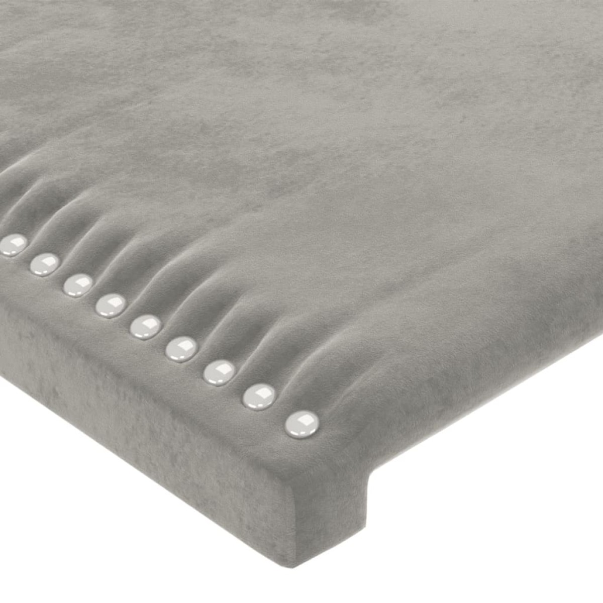 vidaXL Κεφαλάρι με Πτερύγια Ανοιχτό Γκρι 203x16x118/128 εκ. Βελούδινο