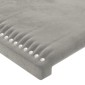 vidaXL Κεφαλάρι με Πτερύγια Ανοιχτό Γκρι 203x16x118/128 εκ. Βελούδινο