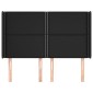 vidaXL Κεφαλάρι με Πτερύγια Μαύρο 147x16x118/128 εκ. Συνθ. Δέρμα