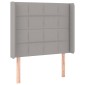 vidaXL Κεφαλάρι με Πτερύγια Ανοιχτό Γκρι 83x16x118/128 εκ. Υφασμάτινο