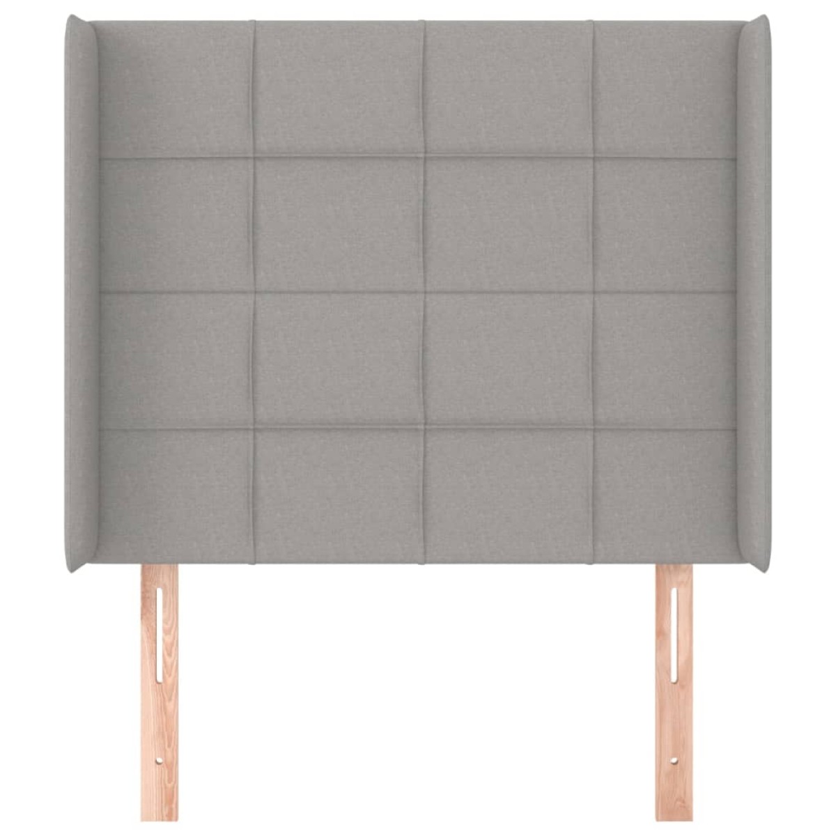 vidaXL Κεφαλάρι με Πτερύγια Ανοιχτό Γκρι 83x16x118/128 εκ. Υφασμάτινο