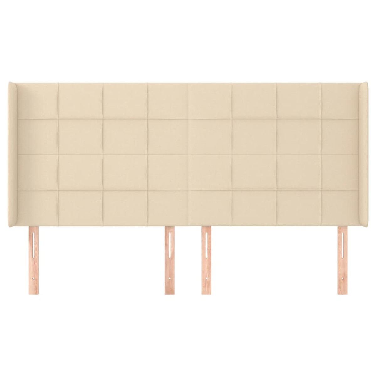 vidaXL Κεφαλάρι με Πτερύγια Κρεμ 183x16x118/128 εκ. Υφασμάτινο