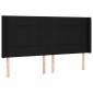 vidaXL Κεφαλάρι με Πτερύγια Μαύρο 203x16x118/128 εκ. Υφασμάτινο