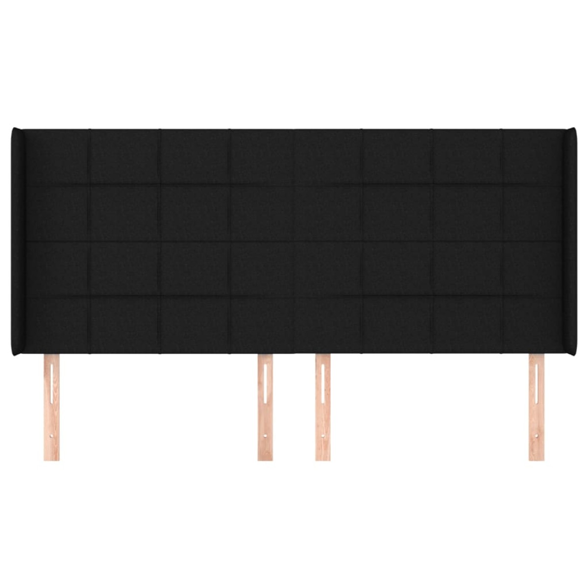 vidaXL Κεφαλάρι με Πτερύγια Μαύρο 203x16x118/128 εκ. Υφασμάτινο