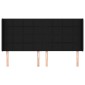vidaXL Κεφαλάρι με Πτερύγια Μαύρο 203x16x118/128 εκ. Υφασμάτινο