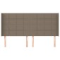 vidaXL Κεφαλάρι με Πτερύγια Taupe 203x16x118/128 εκ. Υφασμάτινο
