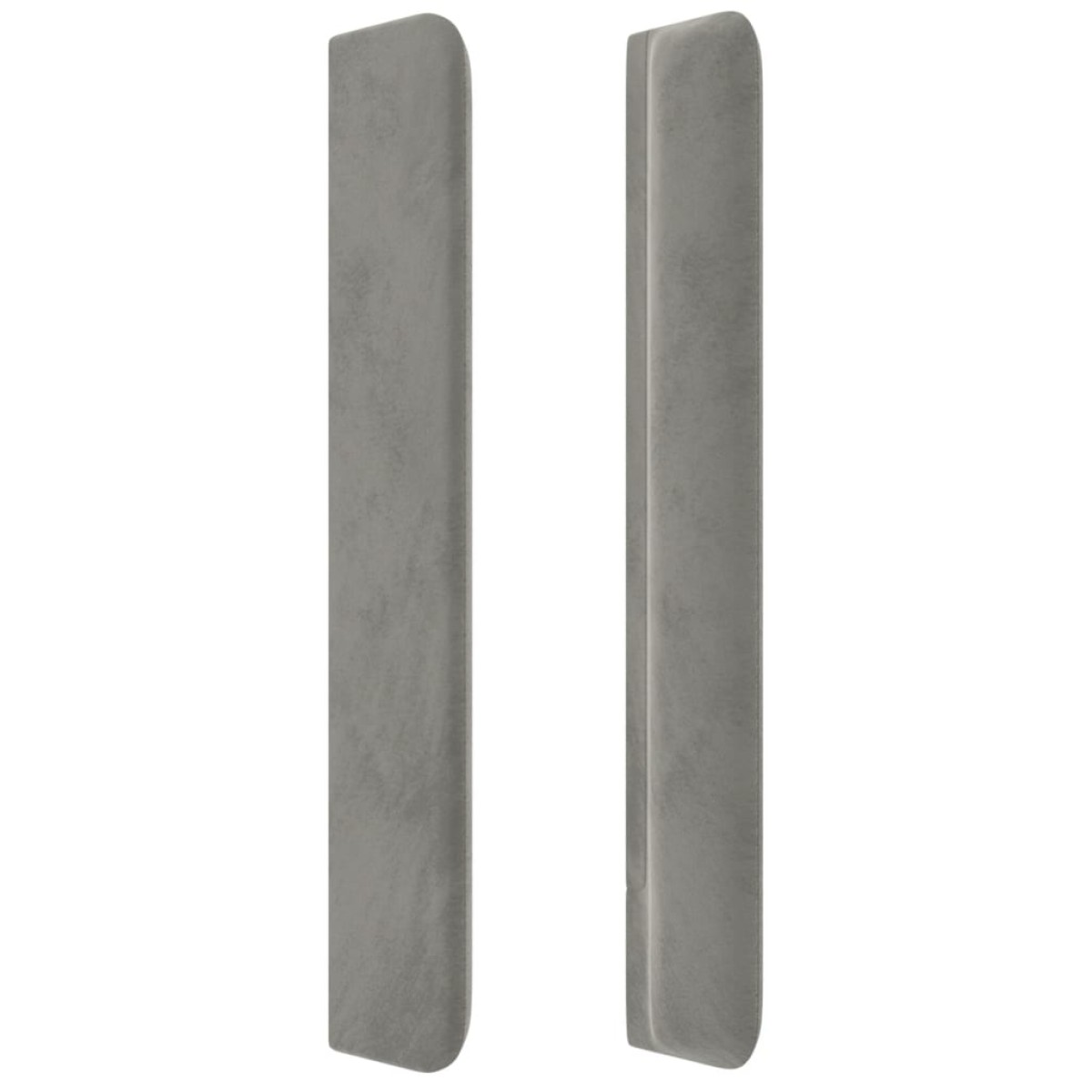 vidaXL Κεφαλάρι με Πτερύγια Ανοιχτό Γκρι 103x16x118/128 εκ. Βελούδινο
