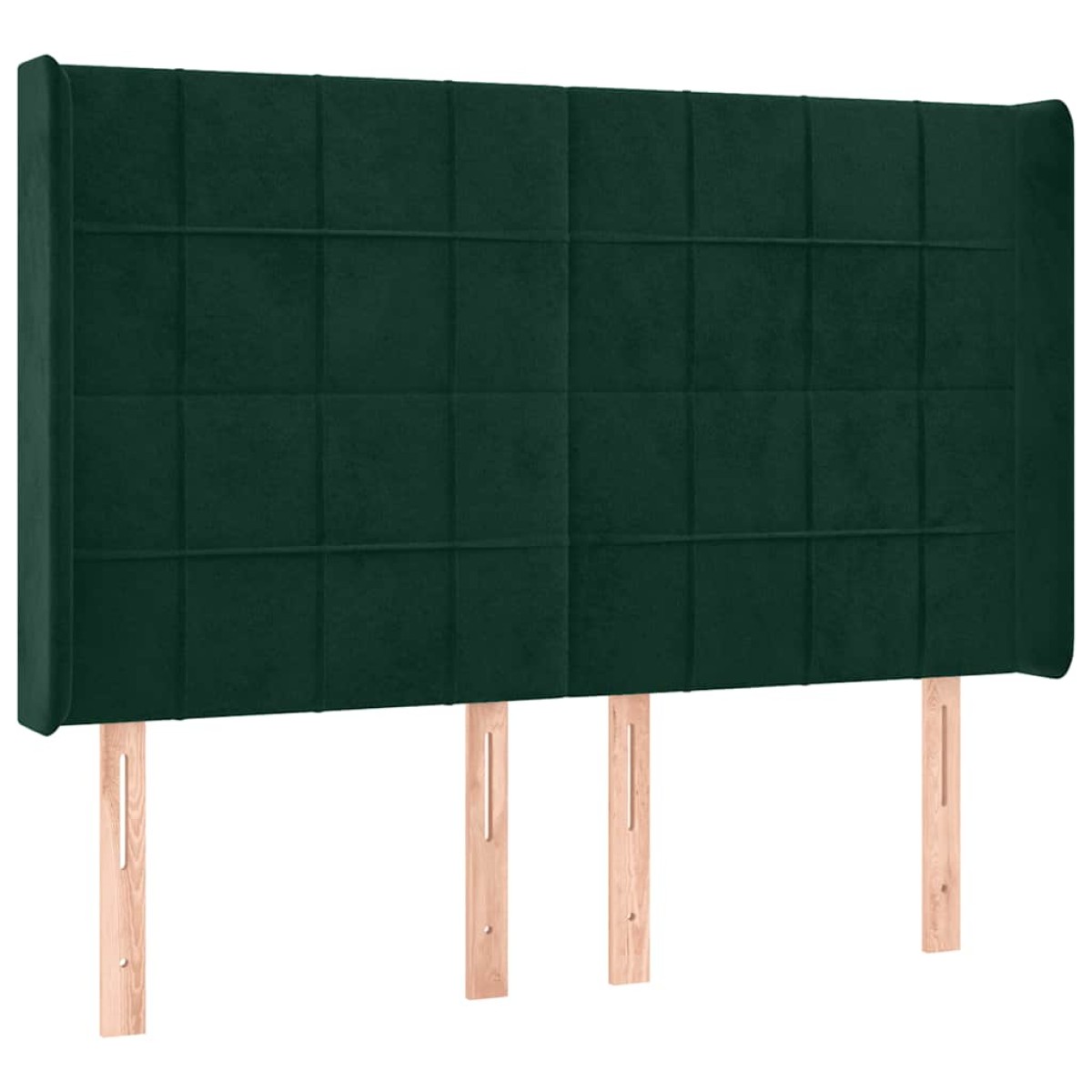 vidaXL Κεφαλάρι με Πτερύγια Πράσινο 147x16x118/128 εκ. Βελούδινο