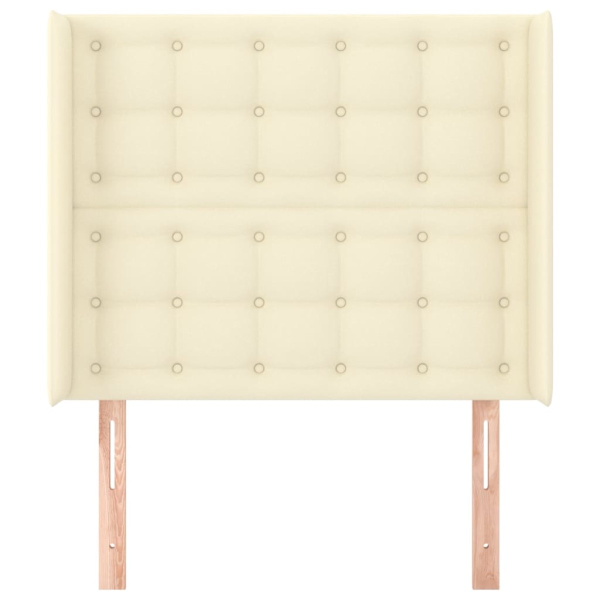 vidaXL Κεφαλάρι με Πτερύγια Κρεμ 83x16x118/128 εκ. Συνθετικό Δέρμα
