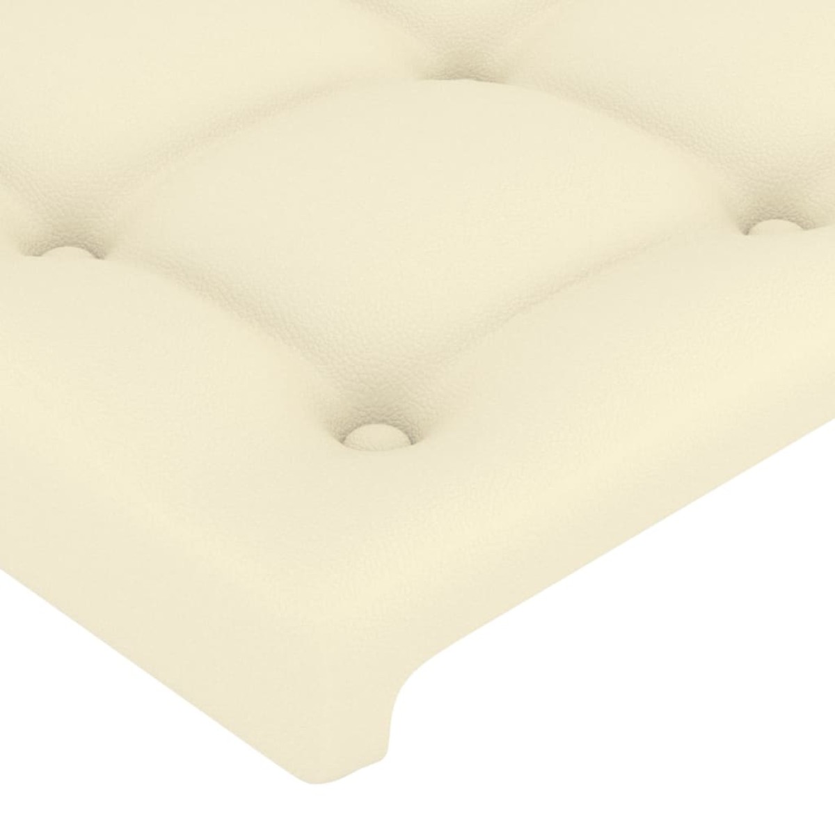 vidaXL Κεφαλάρι με Πτερύγια Κρεμ 83x16x118/128 εκ. Συνθετικό Δέρμα
