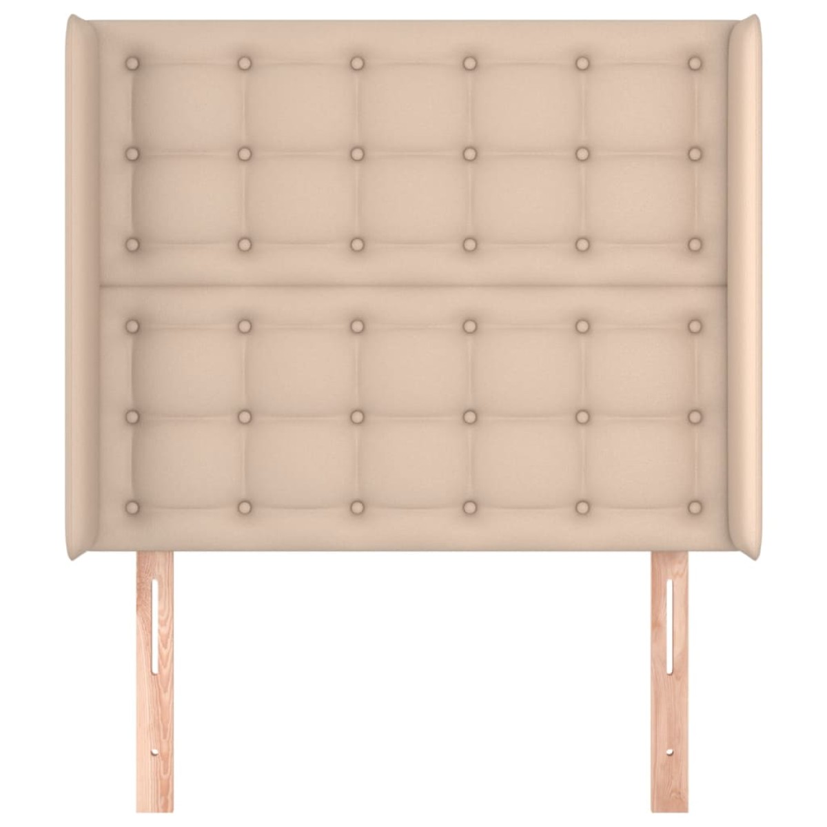 vidaXL Κεφαλάρι με Πτερύγια Καπουτσίνο 93x16x118/128 εκ. Συνθ. Δέρμα