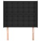 vidaXL Κεφαλάρι με Πτερύγια Μαύρο 103x16x118/128 εκ. Συνθ. Δέρμα