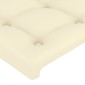 vidaXL Κεφαλάρι με Πτερύγια Κρεμ 163x16x118/128 εκ. Συνθετικό Δέρμα