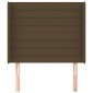 vidaXL Κεφαλάρι με Πτερύγια Σκούρο Καφέ 93x16x118/128 εκ.Υφασμάτινο