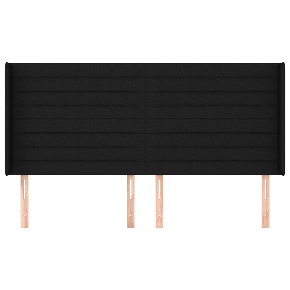 vidaXL Κεφαλάρι με Πτερύγια Μαύρο 183x16x118/128 εκ. Υφασμάτινο
