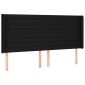 vidaXL Κεφαλάρι με Πτερύγια Μαύρο 203x16x118/128 εκ. Υφασμάτινο
