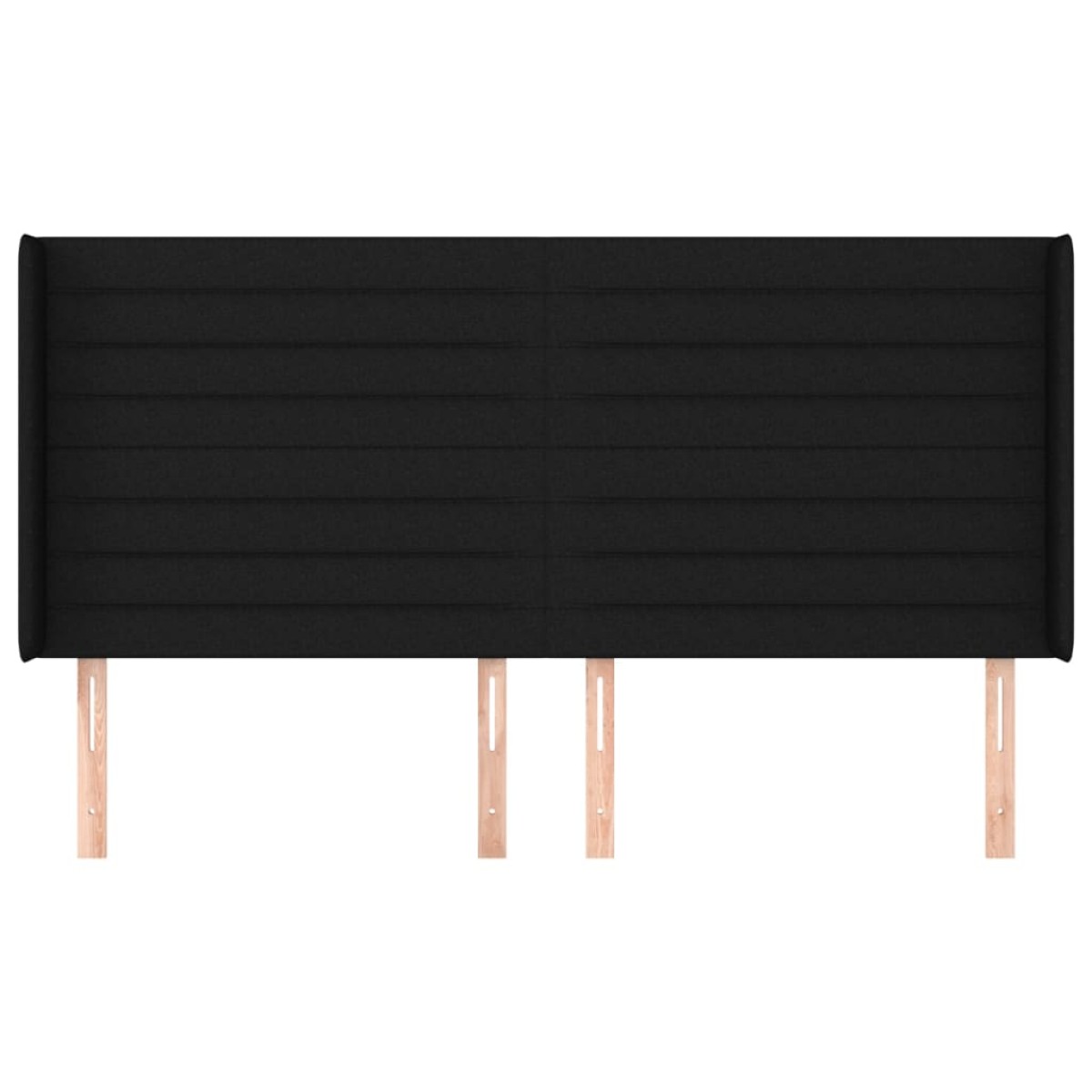 vidaXL Κεφαλάρι με Πτερύγια Μαύρο 203x16x118/128 εκ. Υφασμάτινο