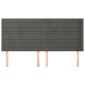 vidaXL Κεφαλάρι με Πτερύγια Σκούρο Γκρι 163x16x118/128 εκ. Βελούδινο