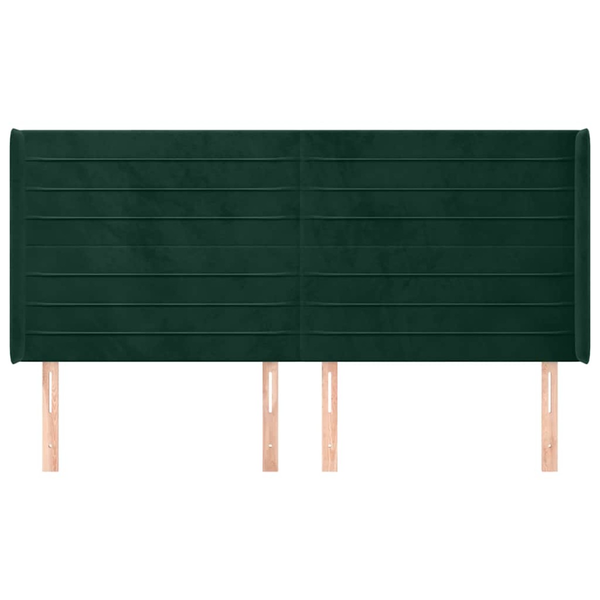 vidaXL Κεφαλάρι με Πτερύγια Πράσινο 183x16x118/128 εκ. Βελούδινο