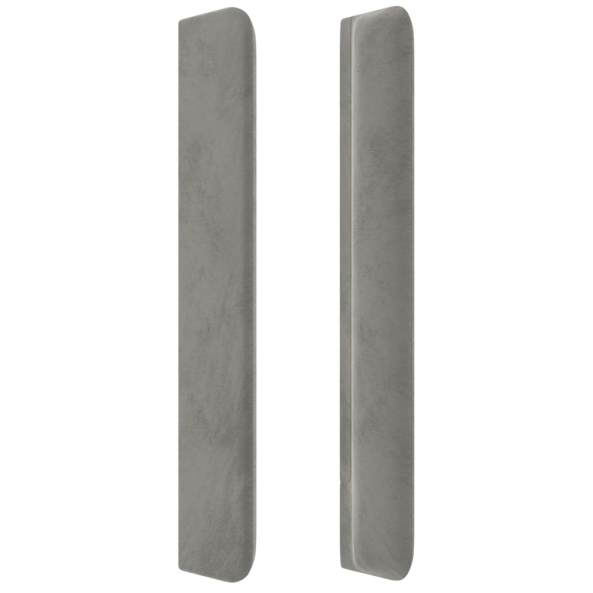 vidaXL Κεφαλάρι με Πτερύγια Ανοιχτό Γκρι 203x16x118/128 εκ. Βελούδινο