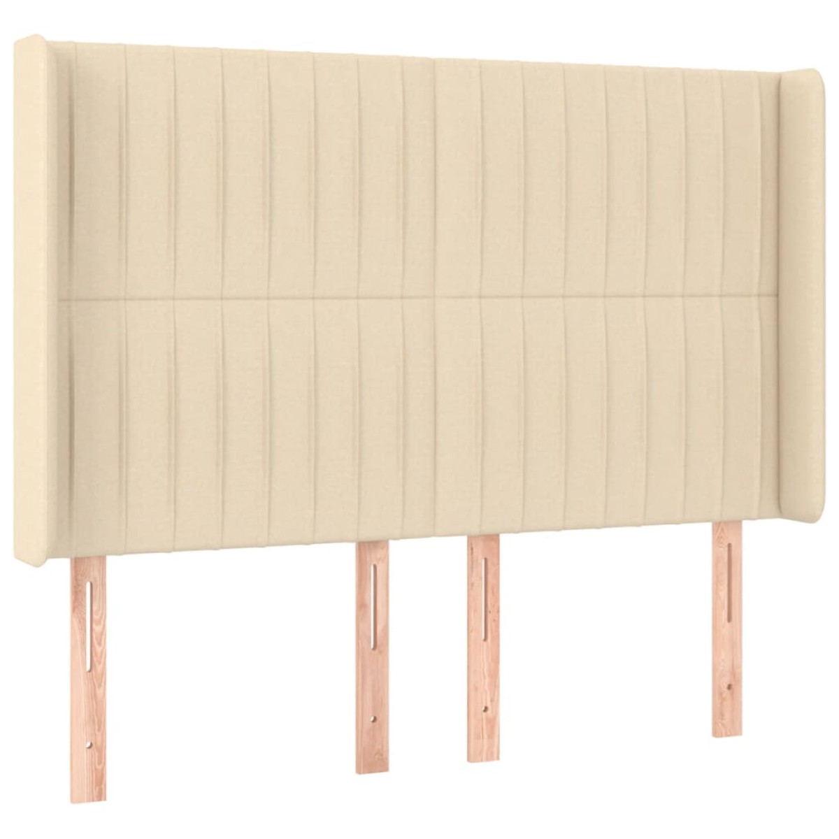 vidaXL Κεφαλάρι με Πτερύγια Κρεμ 147x16x118/128 εκ. Υφασμάτινο