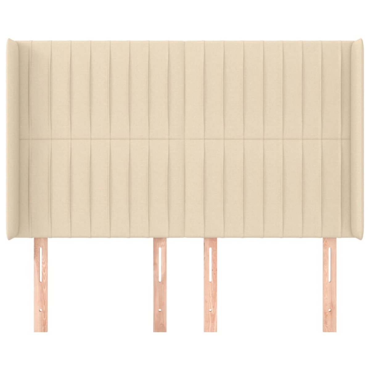 vidaXL Κεφαλάρι με Πτερύγια Κρεμ 147x16x118/128 εκ. Υφασμάτινο