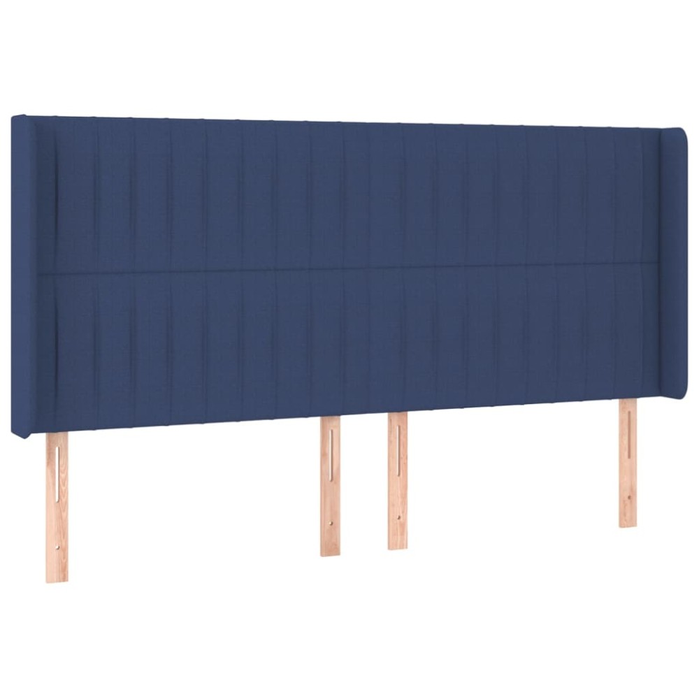 vidaXL Κεφαλάρι με Πτερύγια Μπλε 163x16x118/128 εκ. Υφασμάτινο