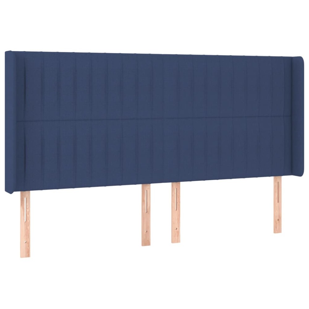 vidaXL Κεφαλάρι με Πτερύγια Μπλε 183x16x118/128 εκ. Υφασμάτινο