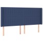 vidaXL Κεφαλάρι με Πτερύγια Μπλε 183x16x118/128 εκ. Υφασμάτινο