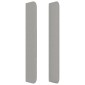 vidaXL Κεφαλάρι με Πτερύγια Ανοιχτό Γκρι 203x16x118/128 εκ. Υφασμάτινο