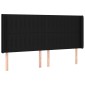 vidaXL Κεφαλάρι με Πτερύγια Μαύρο 203x16x118/128 εκ. Υφασμάτινο