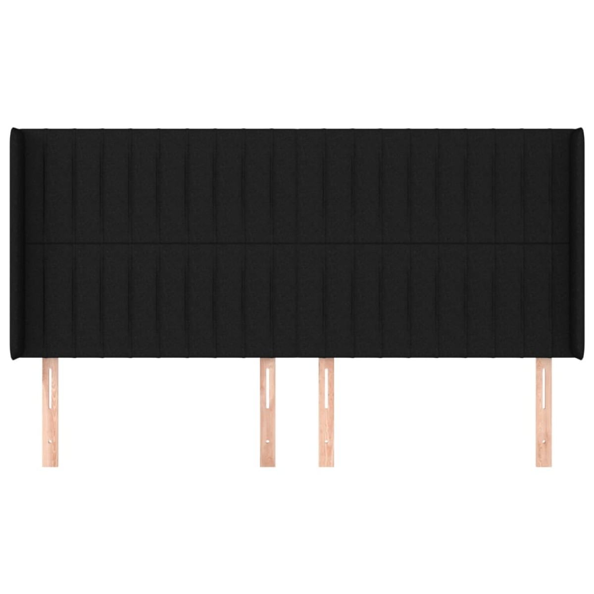 vidaXL Κεφαλάρι με Πτερύγια Μαύρο 203x16x118/128 εκ. Υφασμάτινο