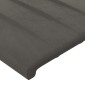 vidaXL Κεφαλάρι με Πτερύγια Σκούρο Γκρι 103x16x118/128 εκ.Βελούδινο
