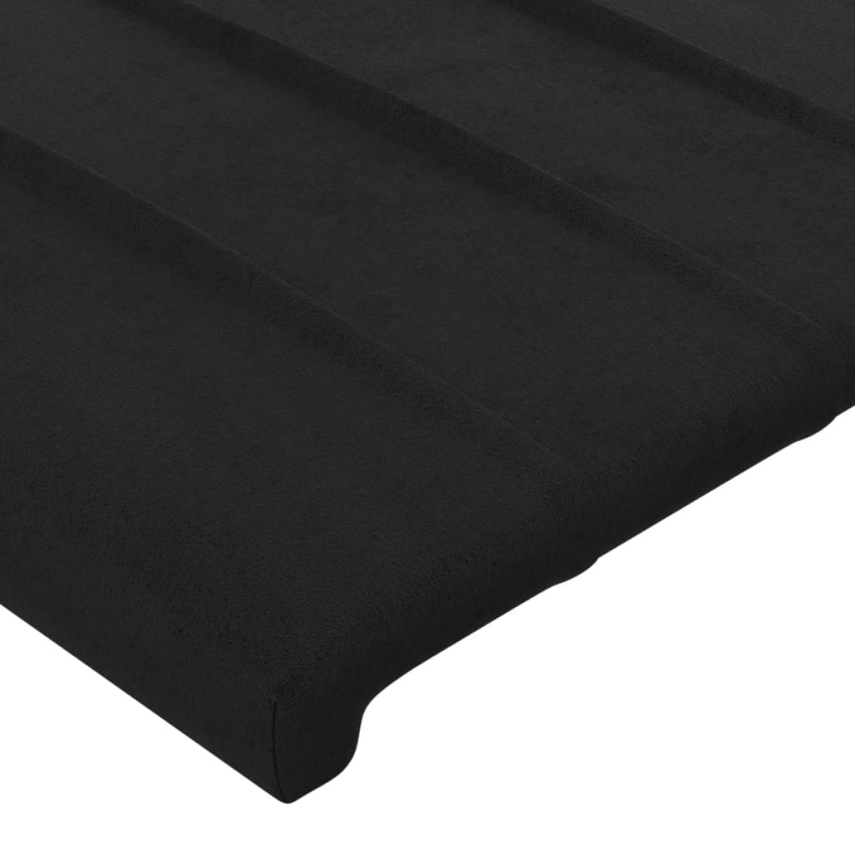 vidaXL Κεφαλάρι με Πτερύγια Μαύρο 147x16x118/128 εκ. Βελούδινο