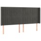 vidaXL Κεφαλάρι με Πτερύγια Σκούρο Γκρι 183x16x118/128 εκ. Βελούδινο
