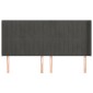 vidaXL Κεφαλάρι με Πτερύγια Σκούρο Γκρι 183x16x118/128 εκ. Βελούδινο