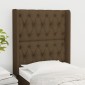 vidaXL Κεφαλάρι με Πτερύγια Σκούρο Καφέ 83x16x118/128 εκ. Υφασμάτινο