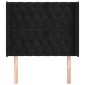 vidaXL Κεφαλάρι με Πτερύγια Μαύρο 93x16x118/128 εκ. Βελούδινο